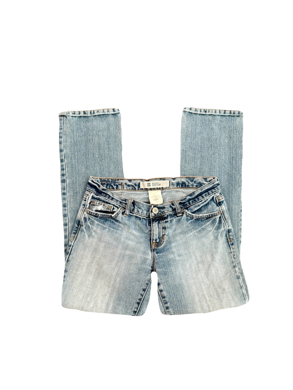 VTG GAP STRAIGHT BOY-CUT LIGHT-WASH DENIM JEANS // SIZE 24✨